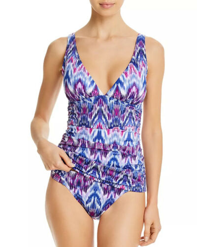 Tommy Bahama Ikat-Print Shirred Hipster Bikini Bottom  Color Blue Monday Size XS