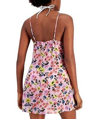 Miken Juniors Tie-Front Wrap-Style Dress Swimsuit  Color Orchid Bouquet/Tea Rose Size XS