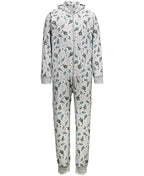 Family Pajamas Men's Tree-Print Hooded 1-Pc Pajama  Color Festive Trees Size L