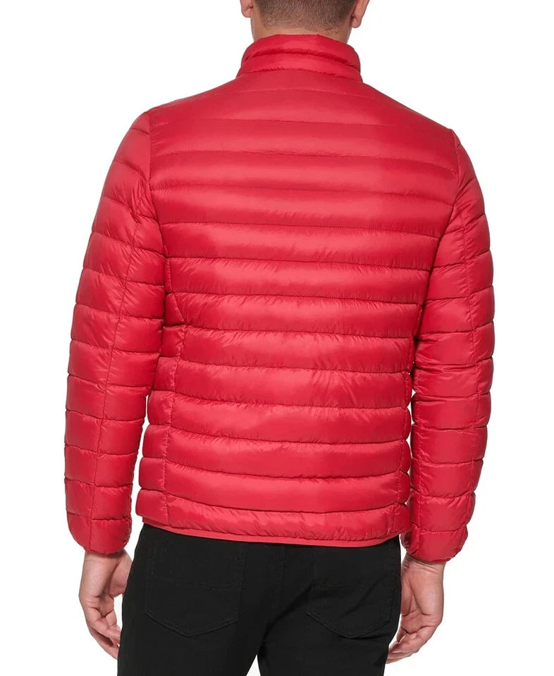 Club Room Men's Packable Quilted Jacket  Red Size XL