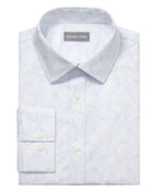 Michael Kors Men's Slim-Fit Dress Shirt  Blue Multi 15/15.5 32/33
