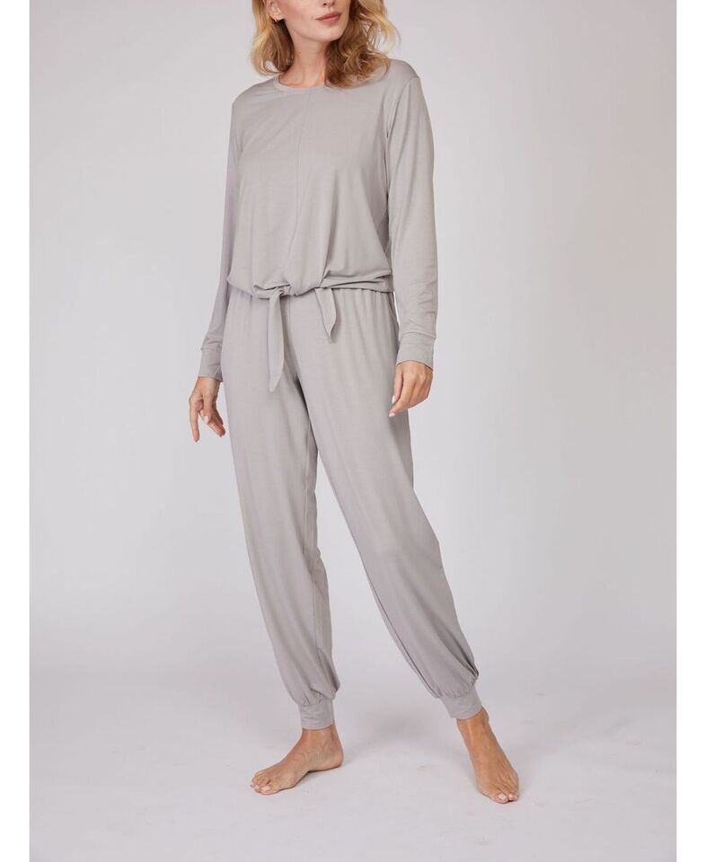 Pure Fiber Women's 2 Piece Loungewear Jogger Set  Color Gray Size L