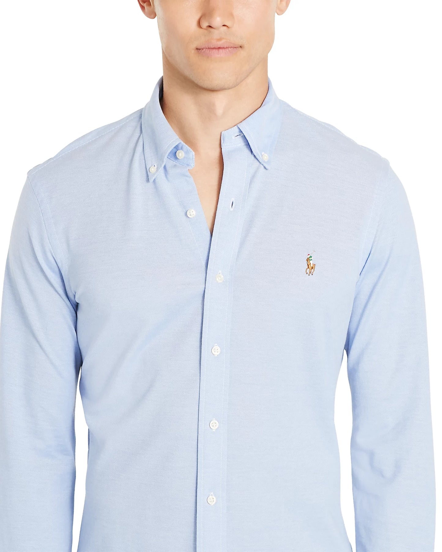 Polo Ralph Lauren Men's Classic-Fit Button Down Collar Solid Dress Shirt  Color Blue Size 16 34/35