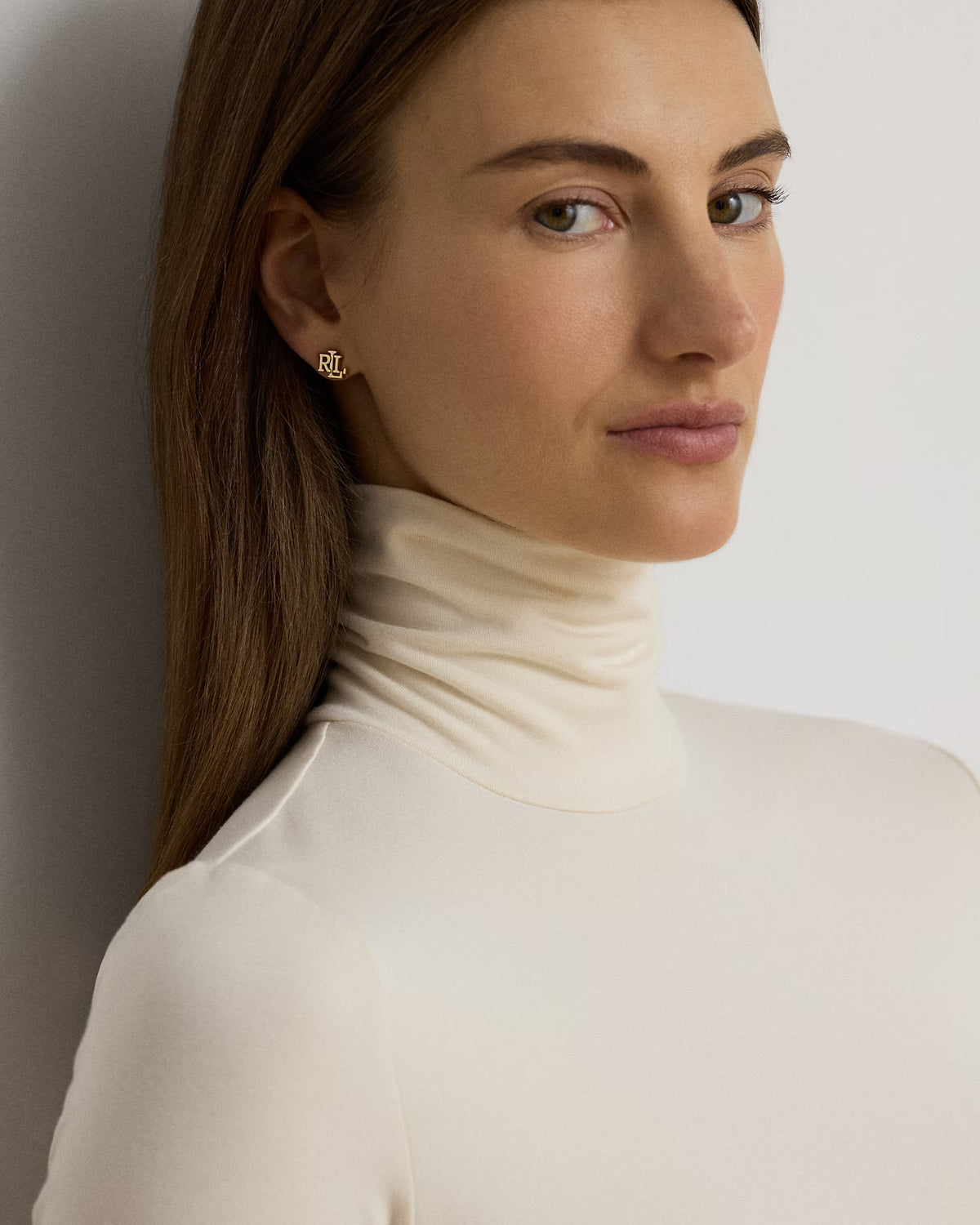 LAUREN RALPH LAUREN Women's Willa Stretch Jersey Turtleneck  White Size M