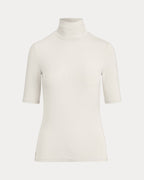 LAUREN RALPH LAUREN Women's Willa Stretch Jersey Turtleneck  White Size XS