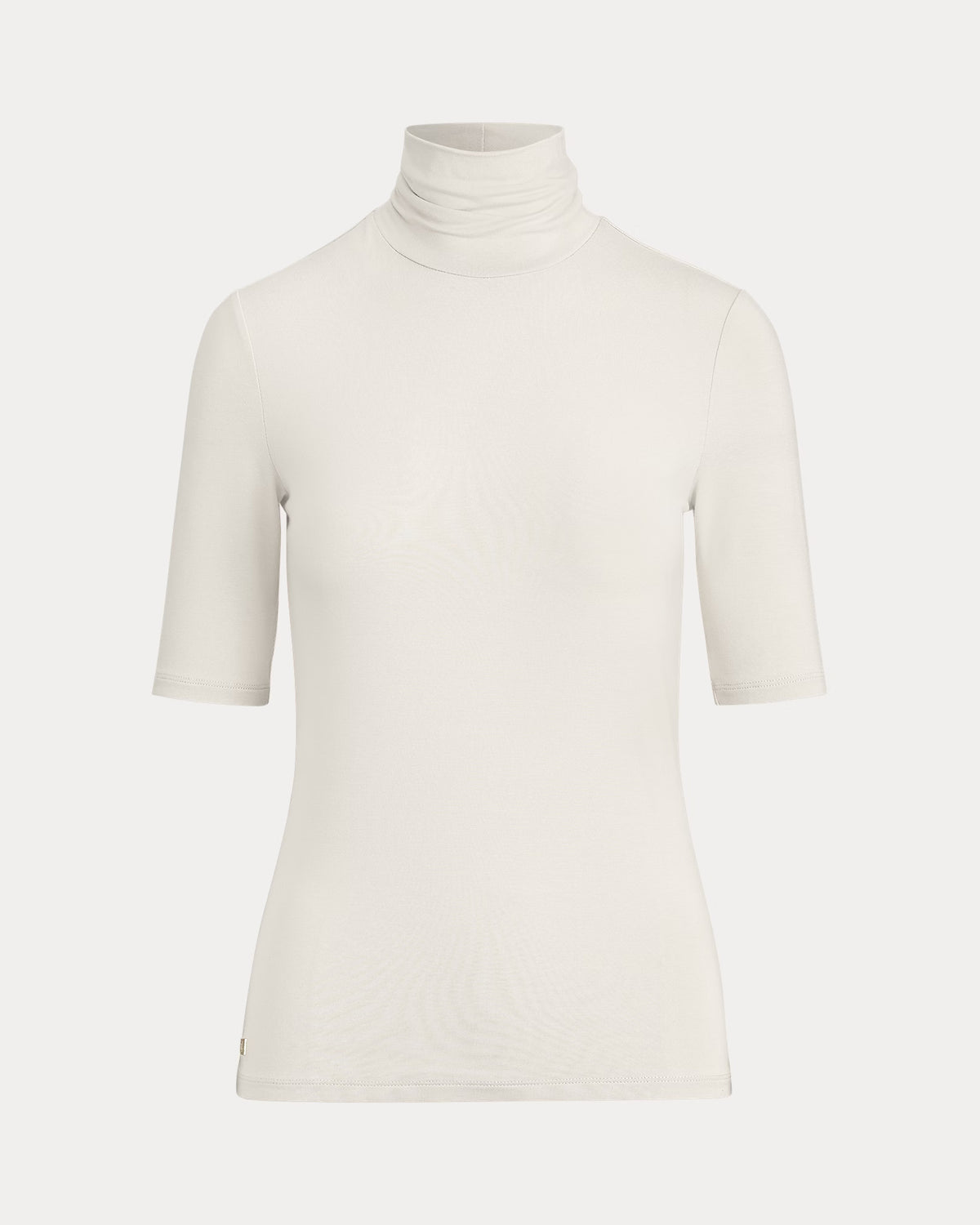 LAUREN RALPH LAUREN Women's Willa Stretch Jersey Turtleneck  White Size M