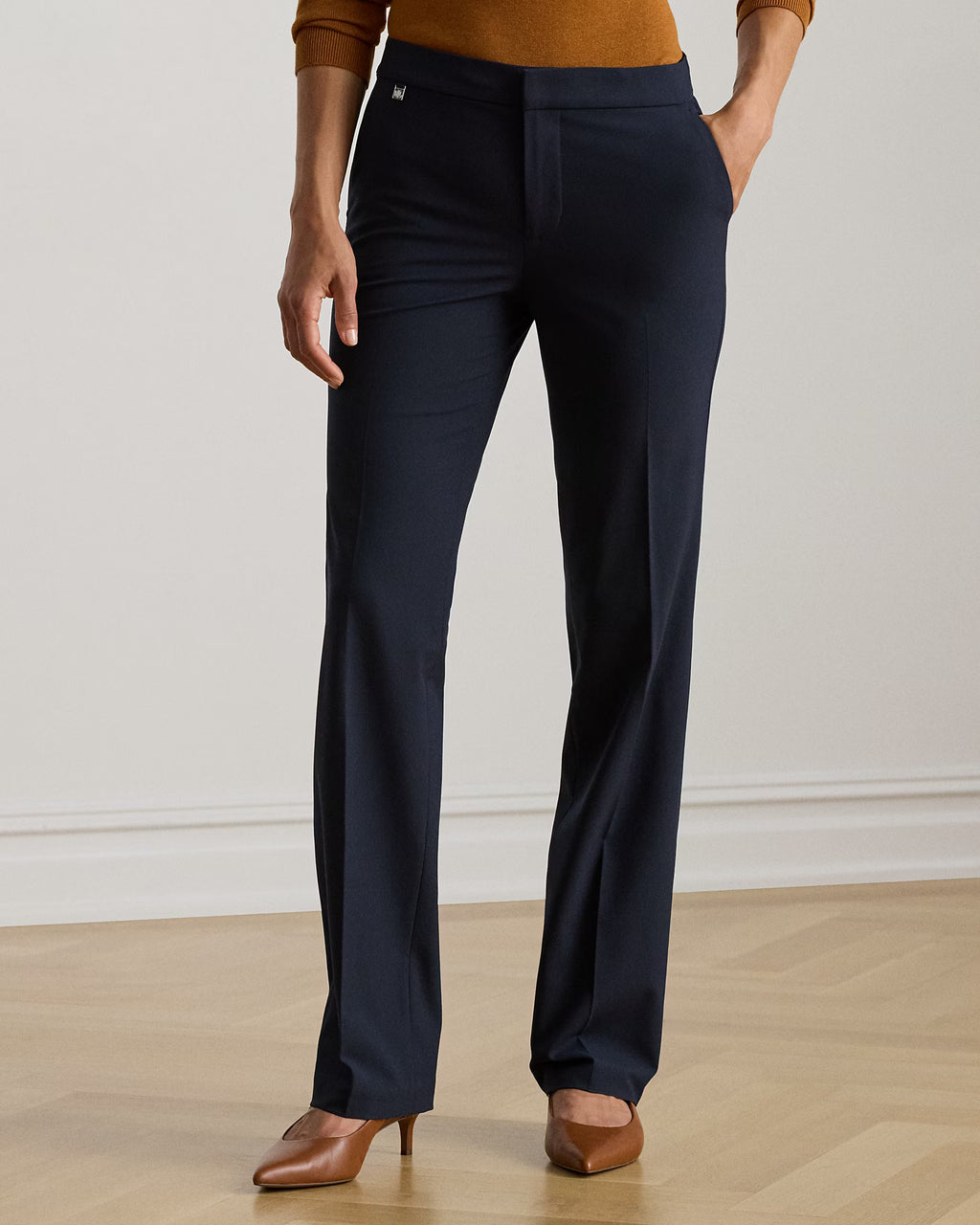 LAUREN RALPH LAUREN Women's Quartilla Straight-Leg Pants  Navy Size 4