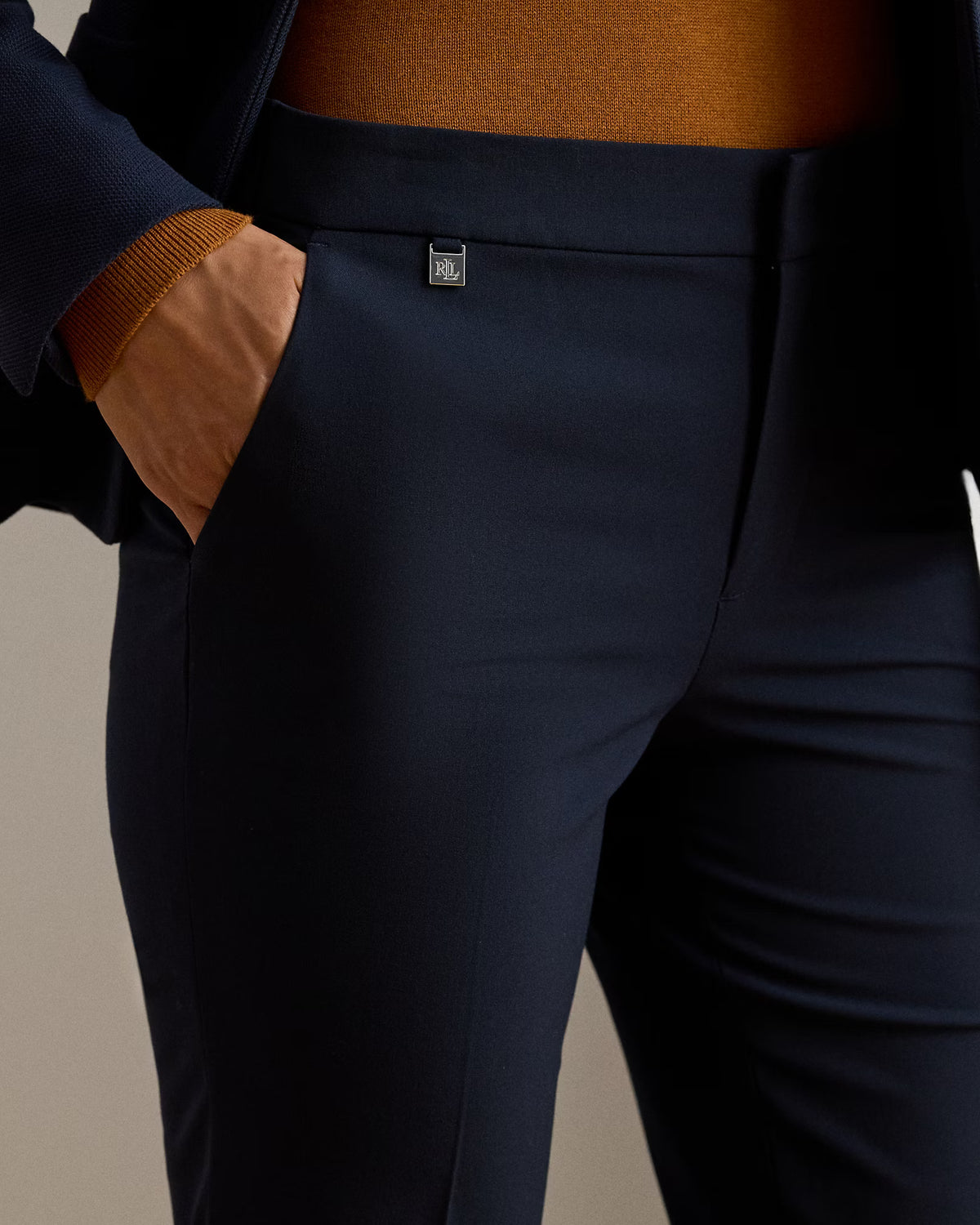 LAUREN RALPH LAUREN Women's Quartilla Straight-Leg Pants  Navy Size 4