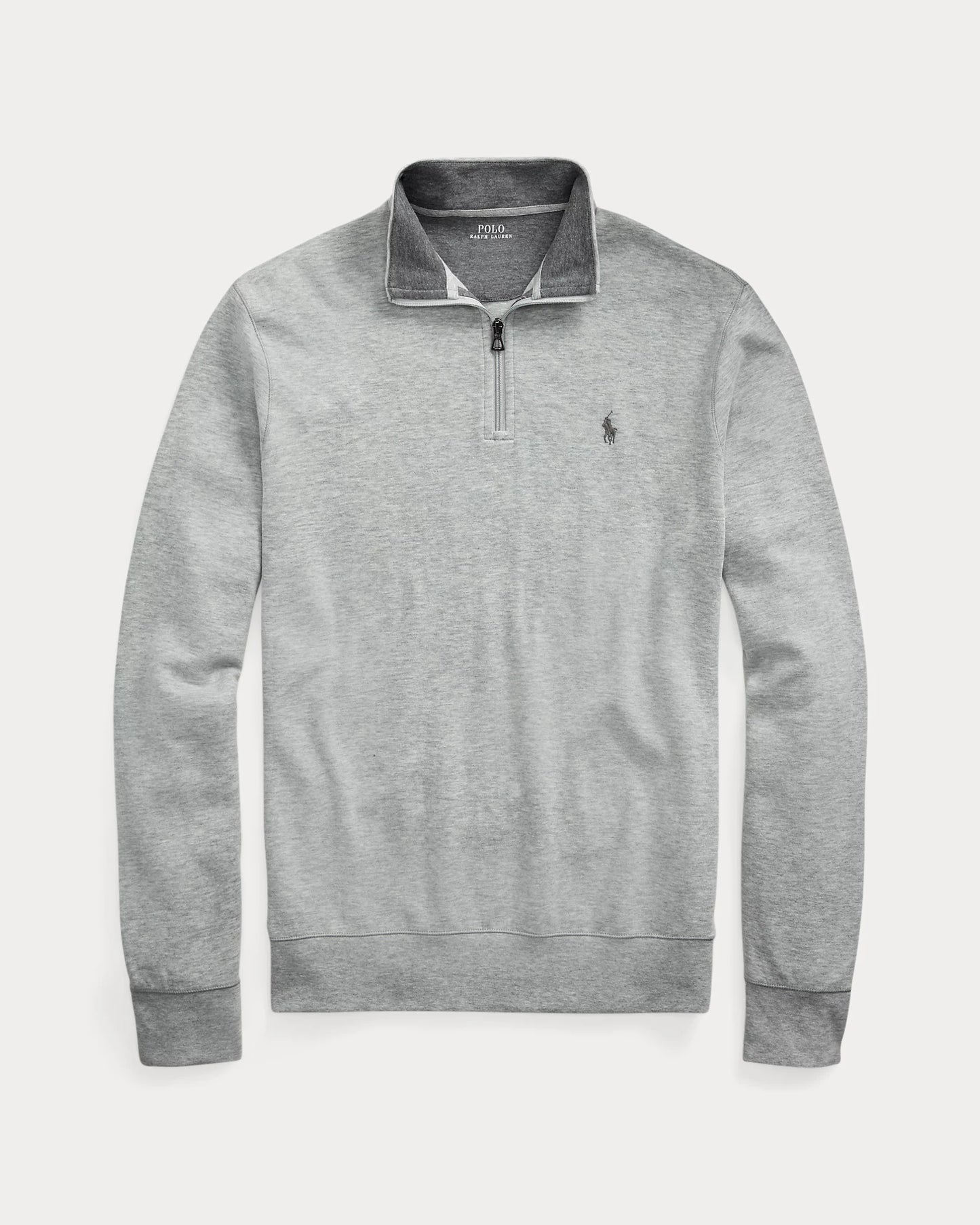 Polo Ralph Lauren Men's Luxury Jersey Quarter-Zip Pullover  Color Steel Heather Size 2XL (No Tags)