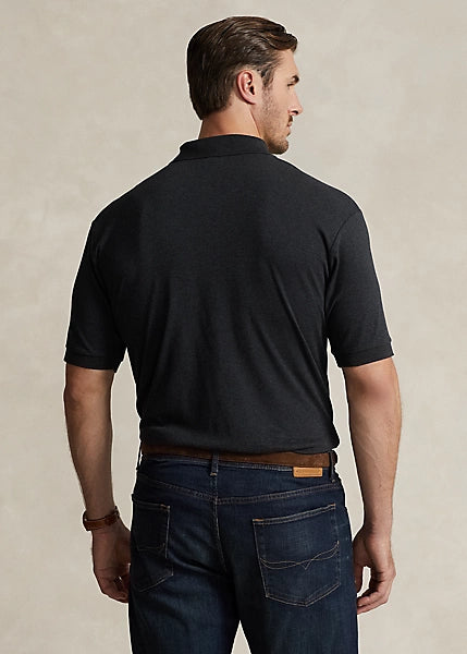 Polo Ralph Lauren Men's Big & Tall Soft Cotton Polo Shirt  Color Black Marl Heather Size 3LT