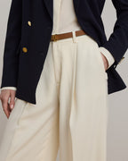 LAUREN RALPH LAUREN Women's Double-Faced Georgette Wide-Leg Pants  Mascarpone Cream Size 4