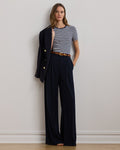 LAUREN RALPH LAUREN Women's Double-Faced Georgette Wide-Leg Pants  Lauren Navy Size 16