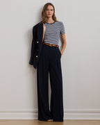 LAUREN RALPH LAUREN Women's Double-Faced Georgette Wide-Leg Pants  Lauren Navy Size 16