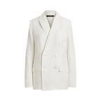 LAUREN RALPH LAUREN Women's Double-Breasted Linen-Blend Twill Blazer Nevis Size 10