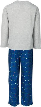 Family Pajamas Kids Fleece Navidad Pajama Set  Color Holiday Lights Size 4-5