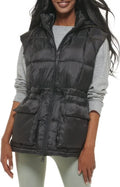 Levi's Women's Quilted Megan Hooded Puffer Vest  Black Size S