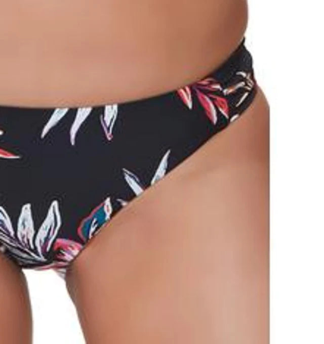 Bar III Floral-Print Hipster Bikini Bottoms  Color Black Multi Size M