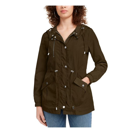 MARALYN & ME Women’s Zippered Rain Coat    8072ME-EF