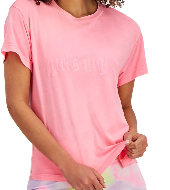 Jenni by Jennifer Moore Womens Boyfriend-Fit Sleep Tee   Color Pink Size XS