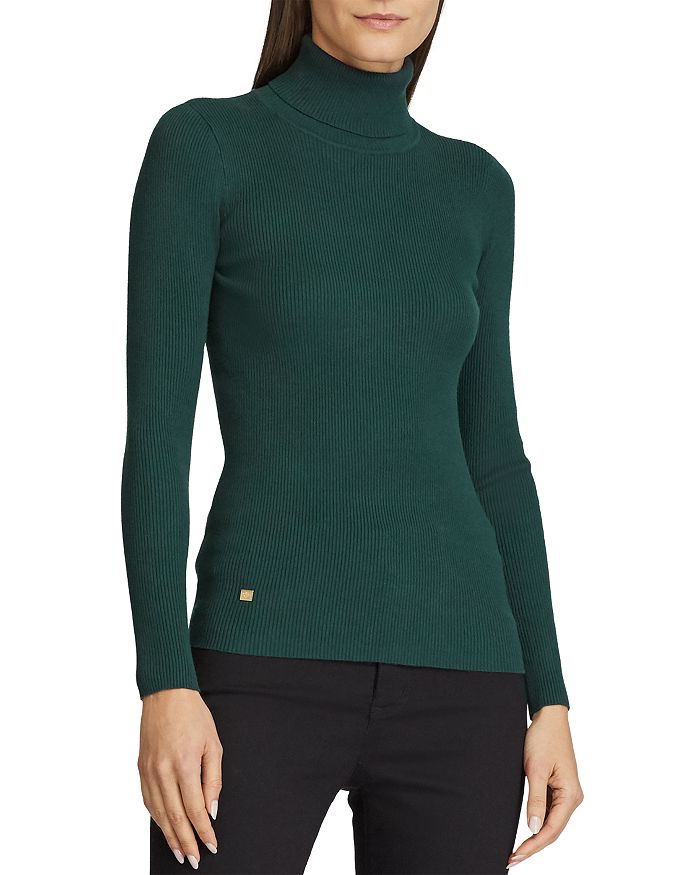 Lauren Ralph Lauren Women's Ribbed Turtleneck Sweater  Deep Pine Size XL