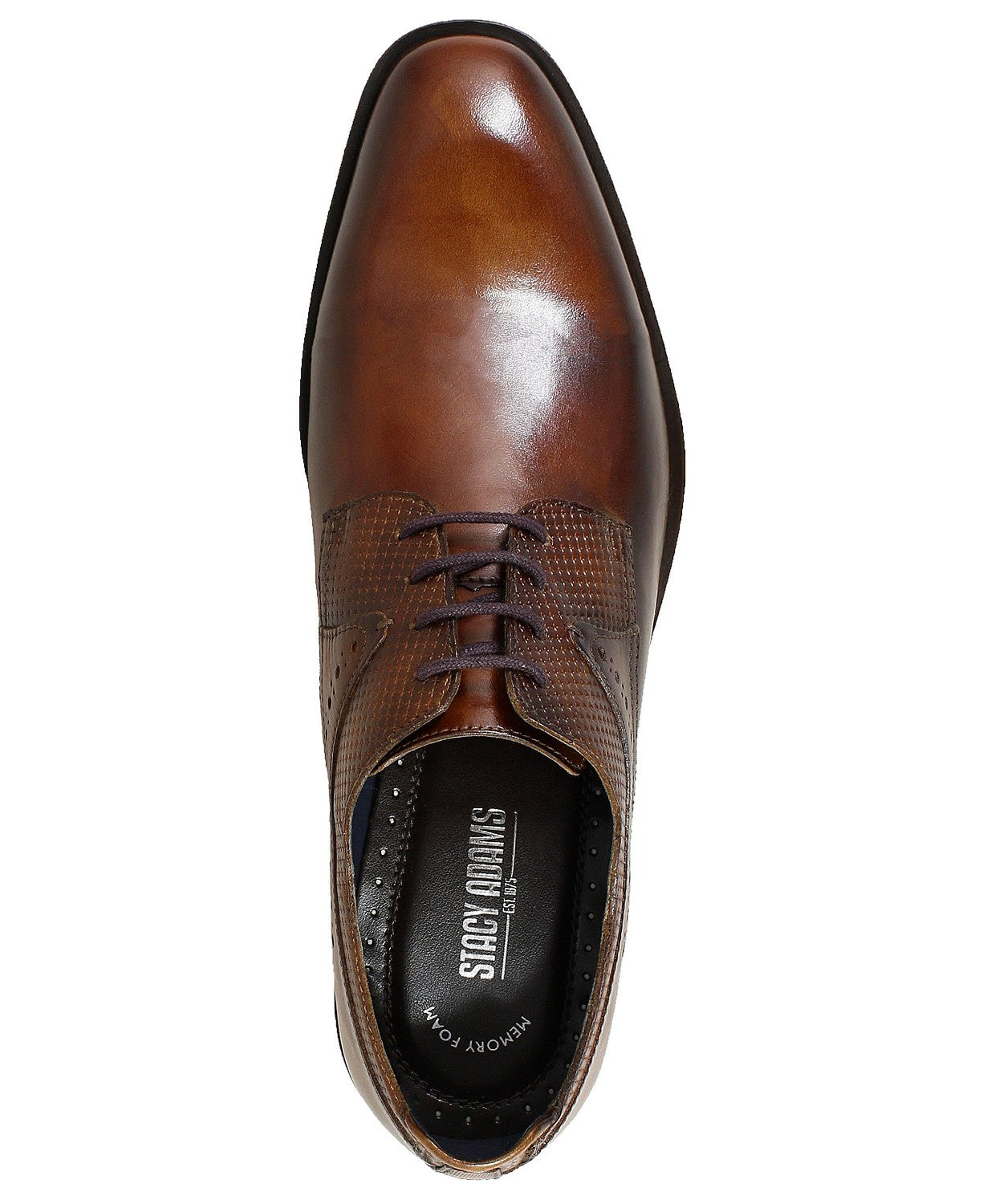 Stacy Adams Men's Robeson Oxfords Dress Shoes  Brown Leather Size 7.5