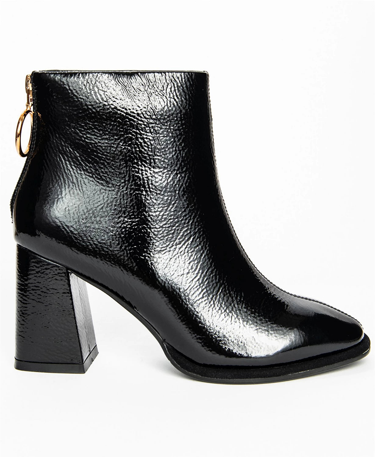 Vivienne Hu Vhny Womens Ella Patent Ankle Boots  Color Black  Size 9M
