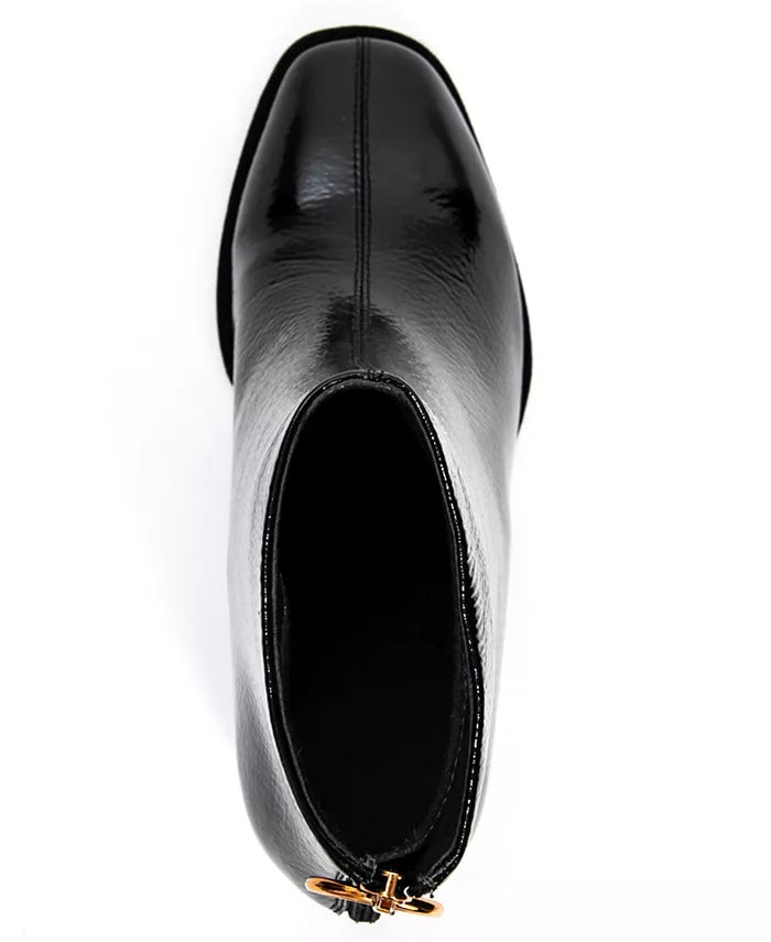 Vivienne Hu Vhny Womens Ella Patent Ankle Boots  Color Black  Size 9M