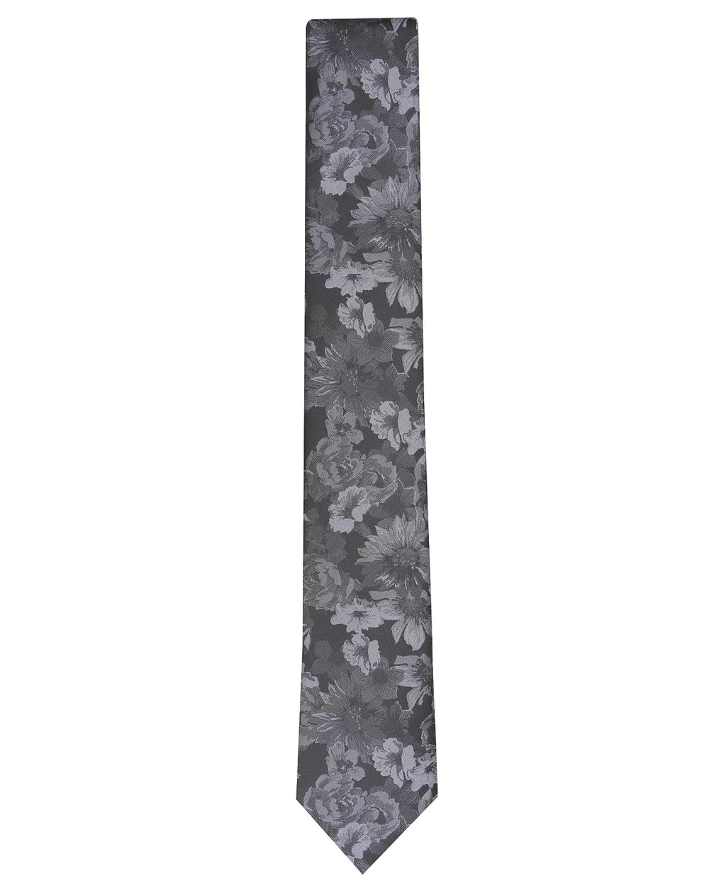 Bar III Mens Troude Skinny Floral Tie  Color Black One Size