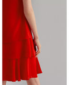 Lauren Ralph Lauren Petite Georgette Shift Dress  Color Red Size 16P