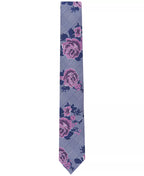 Bar III Mens Crest Floral Tie  Color Red One Size