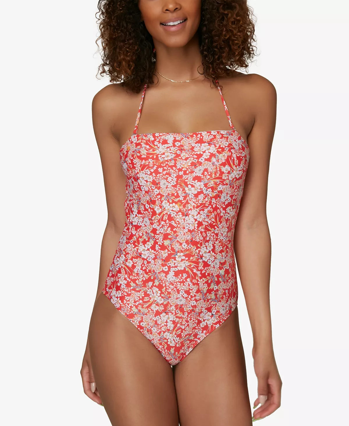 O'NEILL Juniors' Piper Ditsy One-Piece Swimsuit  Color Red Multi Size XL