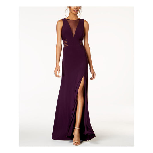 Morgan Company Juniors Sleeveless Full-Length Formal Pencil Dress  Color Plum Size 7/8