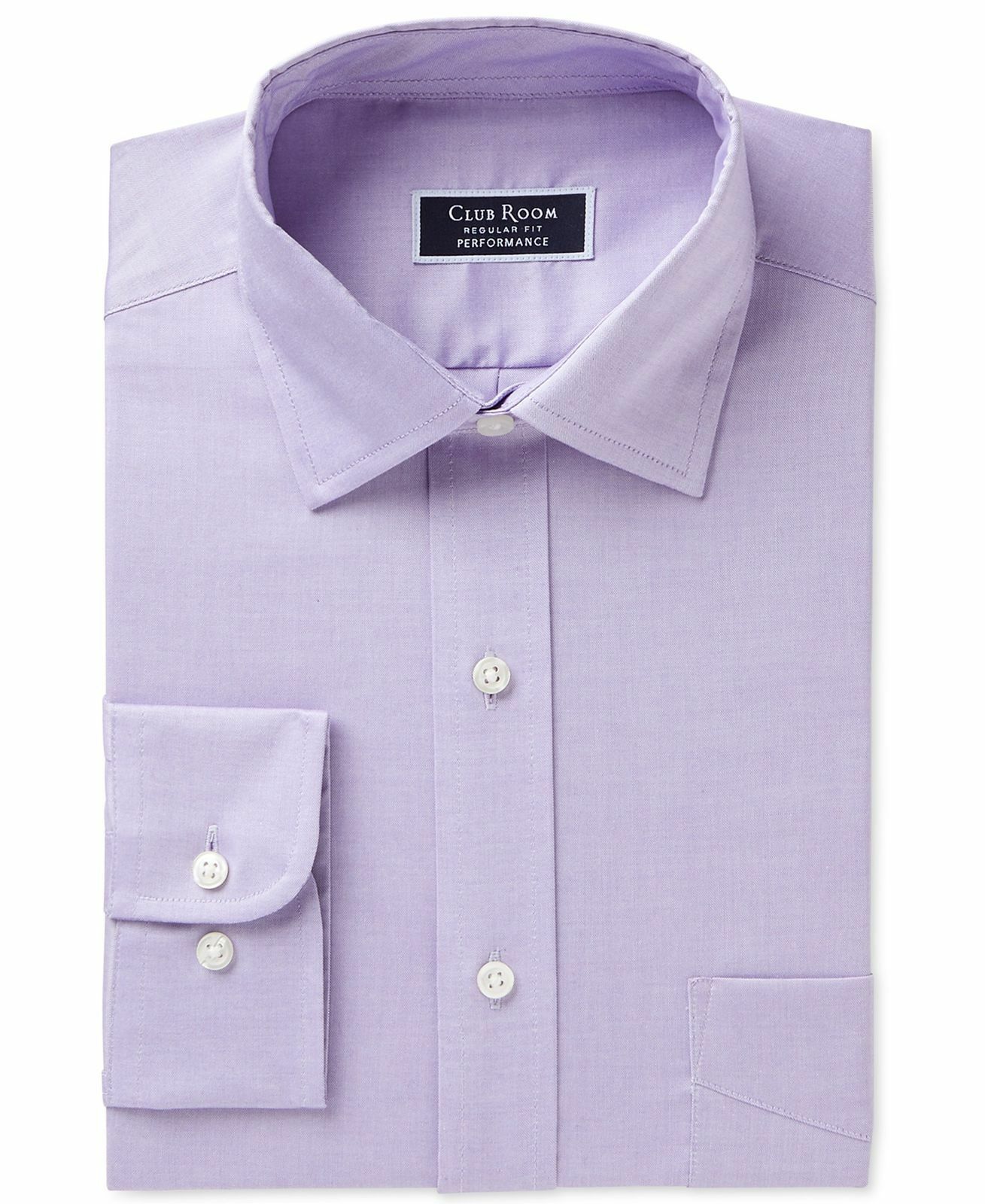 Club Room Men's Classic Regular Pinpoint Shirt  Lavender Size 17 34/35 (Reticket Tag)