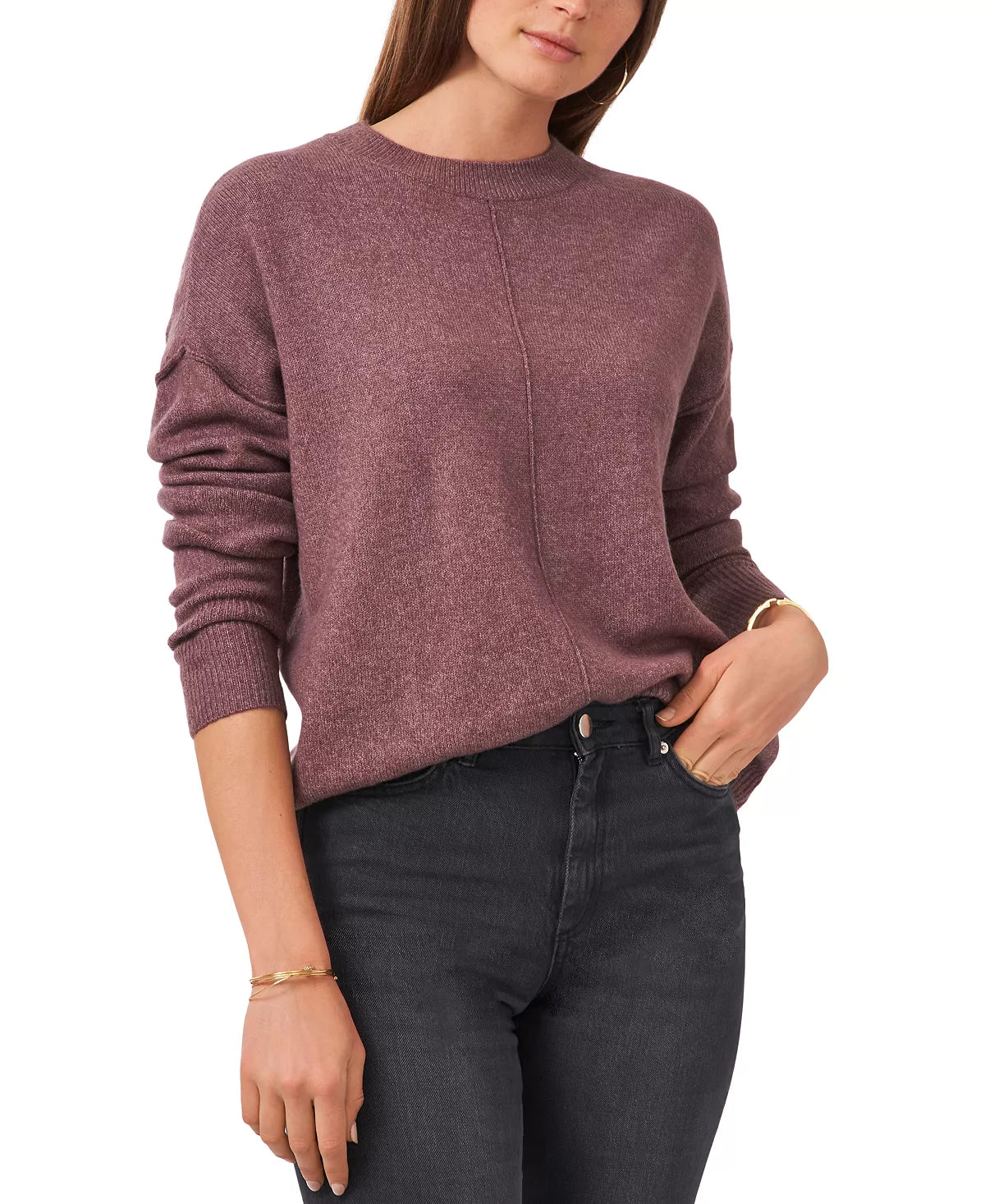VINCE CAMUTO Womens Long Sleeve Extend Shoulder Sweater  Color Cuddle Size XXS