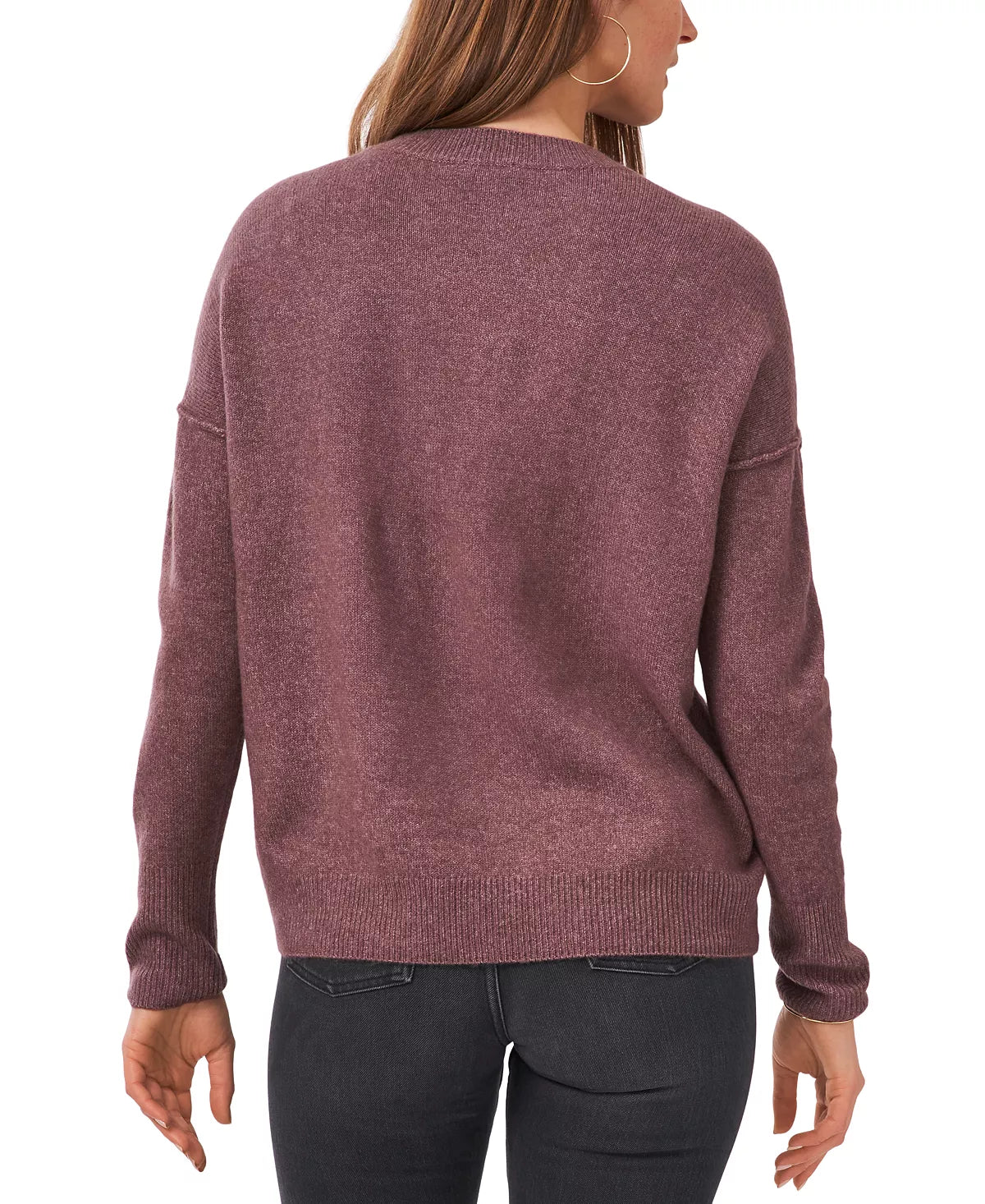 VINCE CAMUTO Womens Long Sleeve Extend Shoulder Sweater  Color Cuddle Size XXS