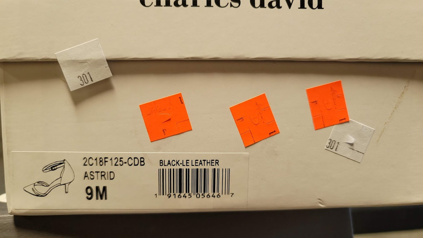 CHARLES DAVID Collection Astrid Pumps  Color Black Size 9