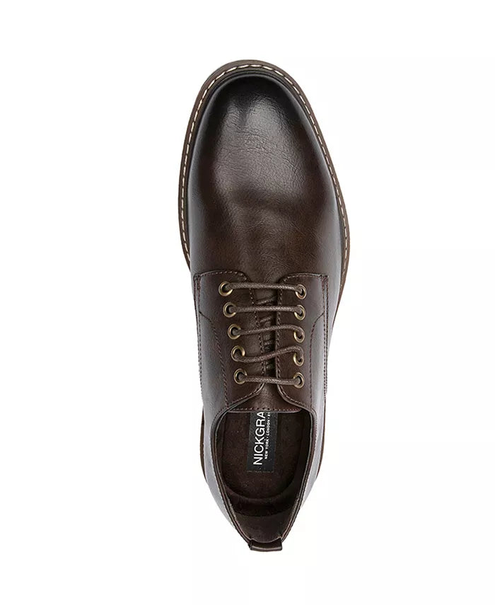 Nick Graham Men's Randall Oxford Dress Shoes  COLOR BROWN Size 9.5M