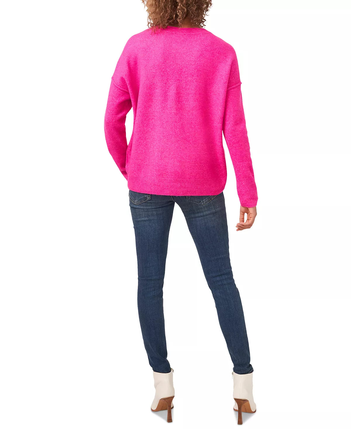 Vince Camuto Women's Long Sleeve Extend Shoulder Sweatshirt  Color Frenzy Size S