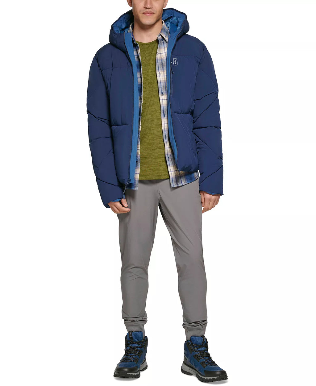 BASS OUTDOOR Men's Glacier Quilted Full-Zip Hiking Jacket  Color Blue Size S