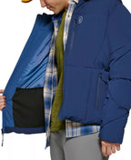 BASS OUTDOOR Men's Glacier Quilted Full-Zip Hiking Jacket  Color Blue Size S
