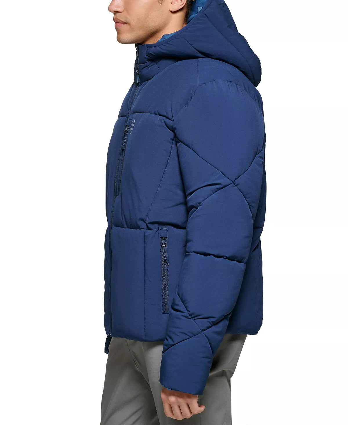 BASS OUTDOOR Men's Glacier Quilted Full-Zip Hiking Jacket  Color Blue Size S