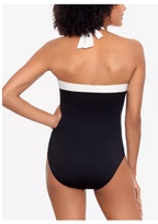 Lauren Ralph Lauren Bel Aire Tummy-Control One Piece Swimsuit  Black Size 8