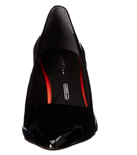Rockport Women's Total Motion 75mm Pointy Pump  Color Black Kid Suede Size 9M