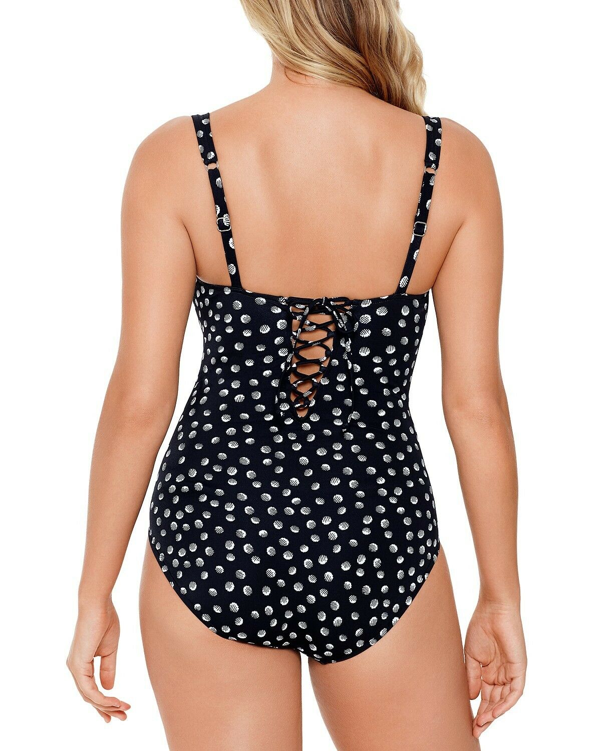 Swim Solutions Galactica Twist Corset-Back Tummy Control One-Piece Swimsuit 