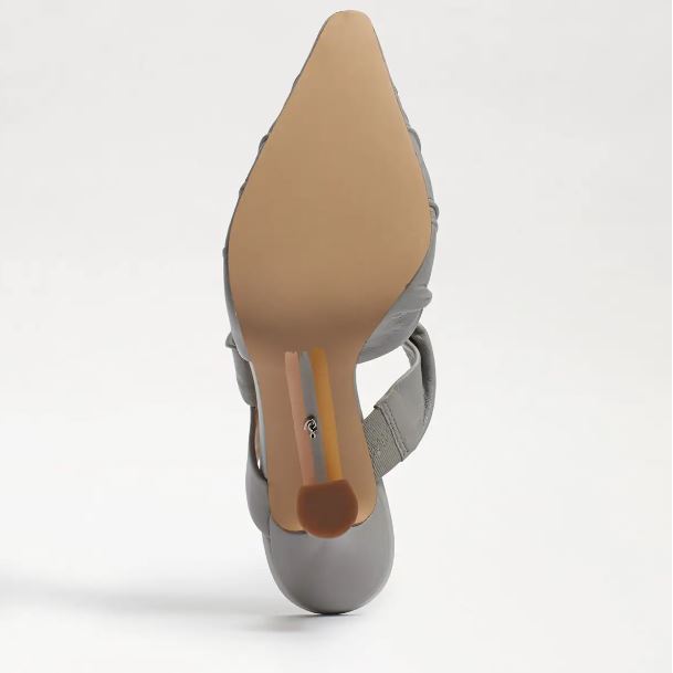 Sam Edelman Women's Tillary Pleated High Heel Mules  Color Pebble Grey Size 7.5M