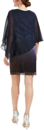 Connected Apparel Womens Ombre Angel Sleeve Cocktail Dress  Color Blue Size 6