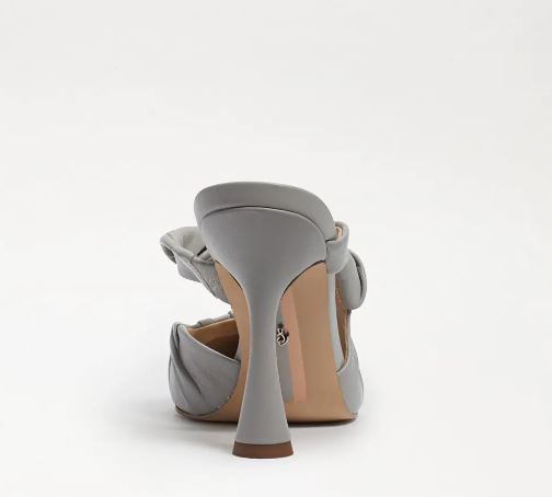 Sam Edelman Women's Tillary Pleated High Heel Mules  Color Pebble Grey Size 7.5M