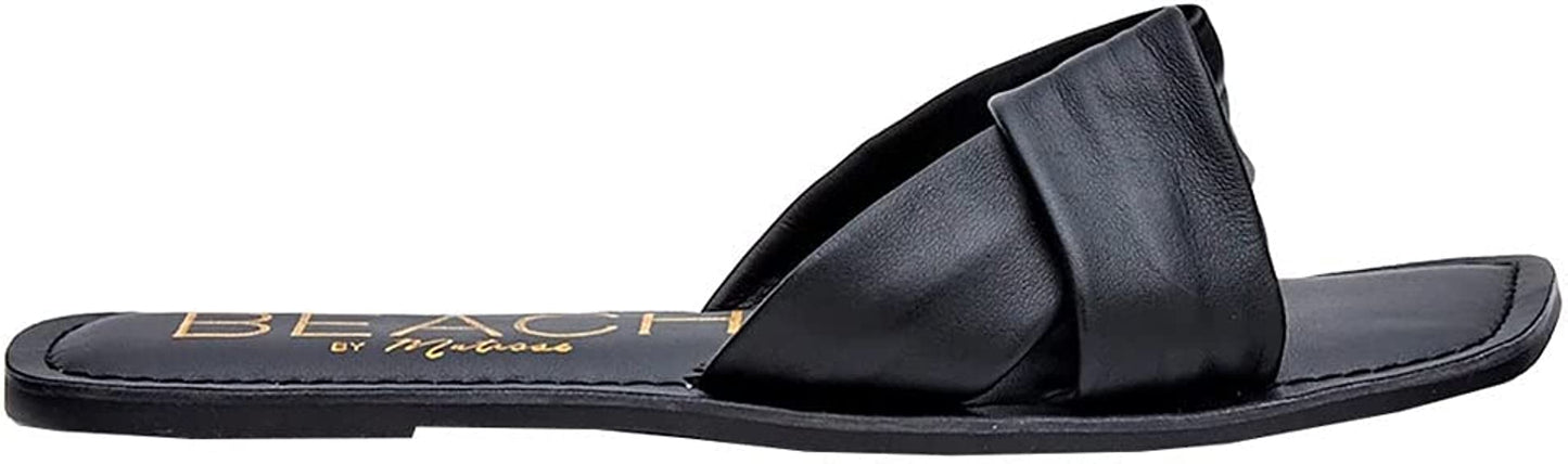Matisse Beach by Matisse Womens Ancho Slide Sandals  Color Black Leather Size 8M