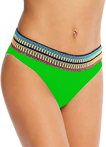 Peixoto Zoni Ribbed Bikini Bottom  Color Green Rib Size L