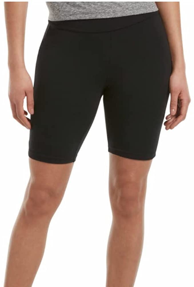 HUE Hi Waist Blackout Cotton Bike Shorts  Color Black Size 3XL